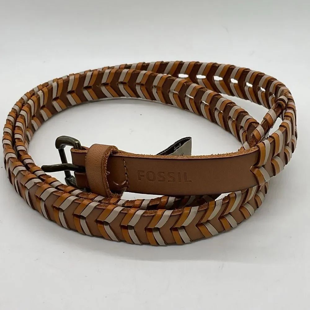 Fossil Tan Braided Belt